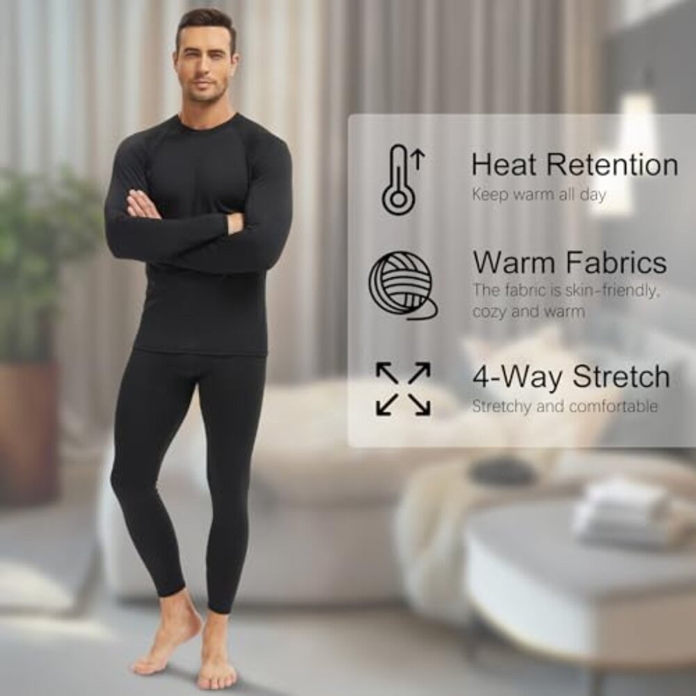 Thermal Compression Base Layer Set Fleece Lined A… - image 6